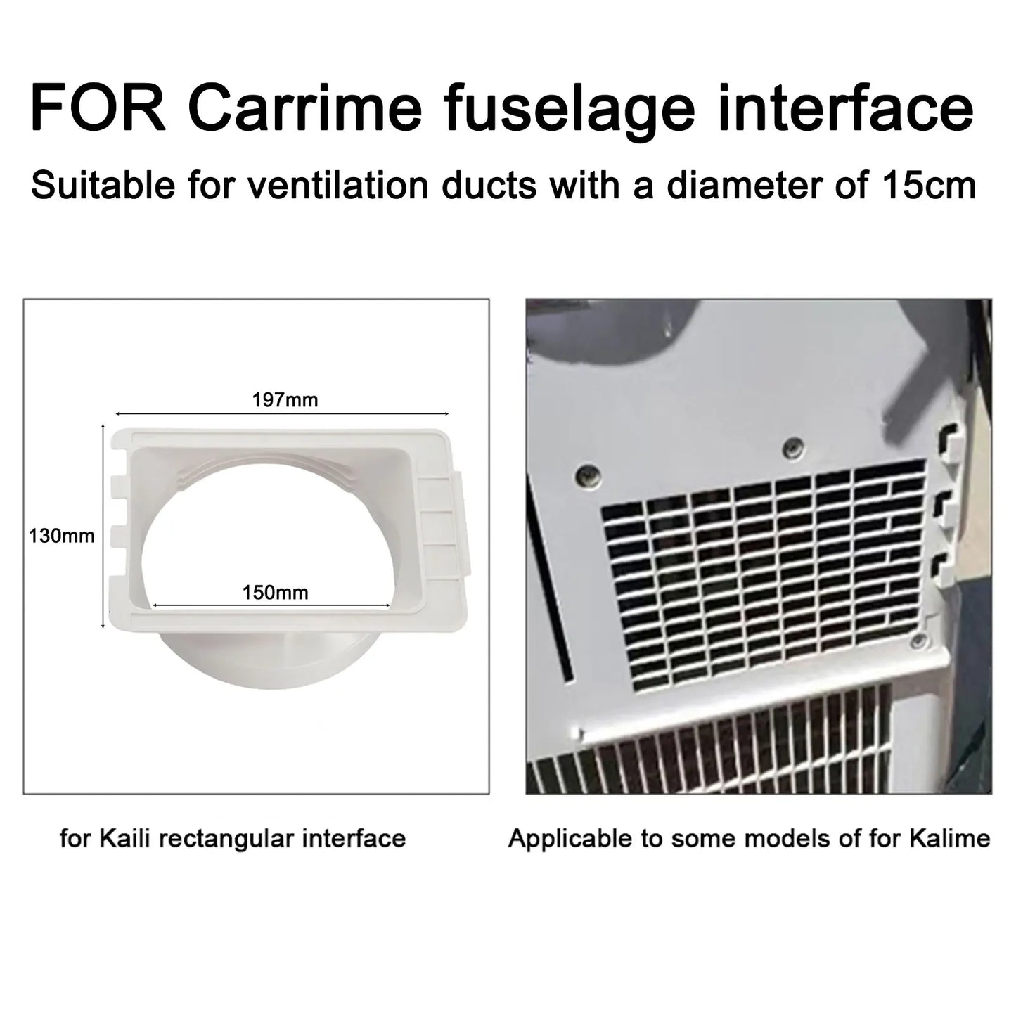 1 Pcs 15cm Portable Exhaust Pipe Connector Duct Adapter For Mobile Air Conditir For Air Vent Duct Easy Installation