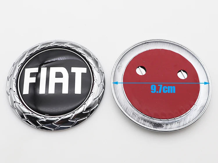 1pcs 3D 9.7cm 8.5cm 7.5cm ABS Car Front Logo Front Grill Rear Bumper Tail Door Trunk Emblem Sticker Styling Accessories For FIAT