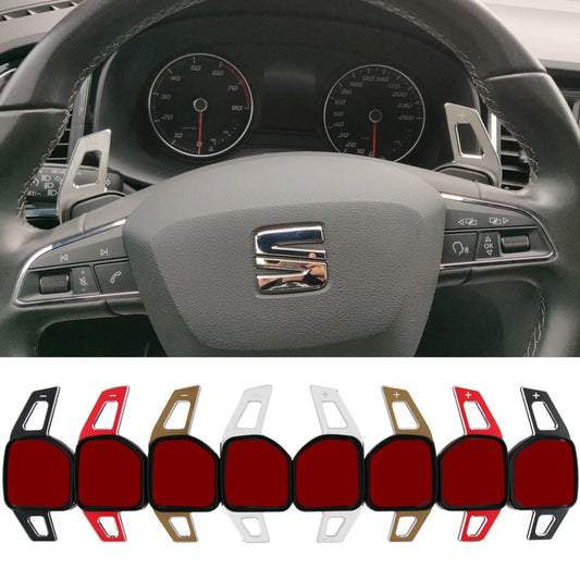 Car Steering Wheel DSG Shift Paddle Extension Stickers For Seat Alhambra Ateca Leon 5F FR Tarraco Ibiza 6P Cupra ST Accessories
