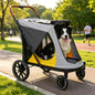 One-Click Folding Dog Stroller for Large Dogs Outdoor Pet Jogger Wagon Stroller Carrier with Storage Pockets 4 Wheels Pet Travel Stroller
