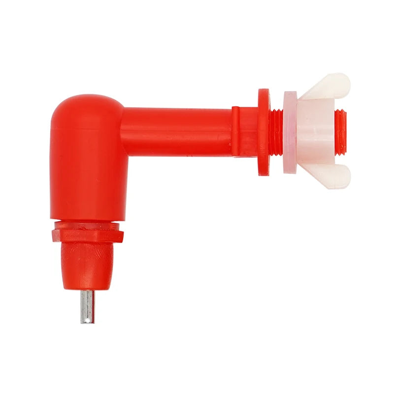 New Chicken Water Nipple Drinkers Rabbit Quail Chicks Turkeys Ducks Poultry Water Nipples Leak-Proof Automatic Spring Type 5 Pcs