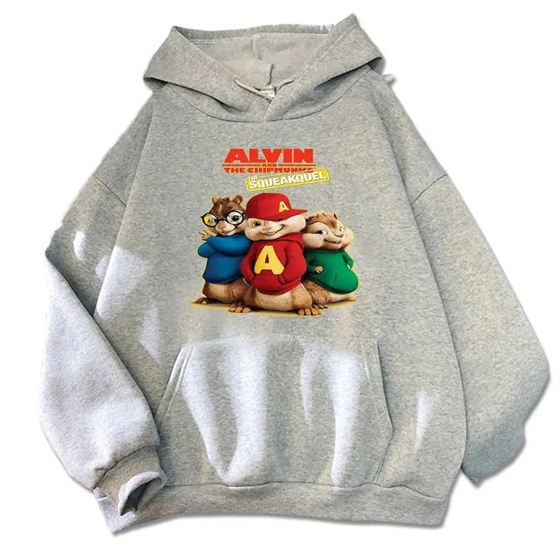 2025 Fashion Unisex Casual Sportswear Women's Hoody Alvin Chipmunk Halloween Costume Women's Pullover Fashion Trend