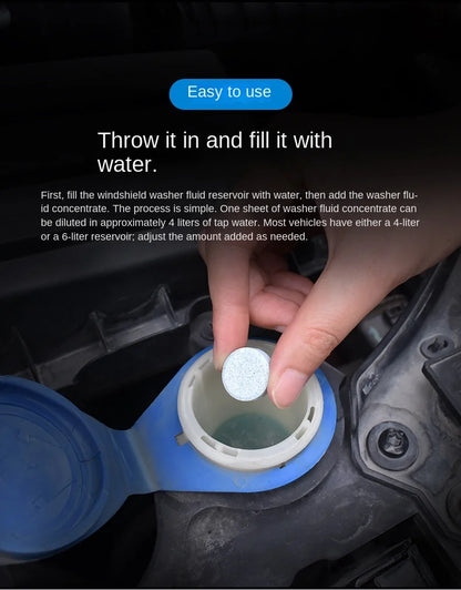 Solid Cleaner Car Windscreen Cleaner Effervescent Tablet Auto Wiper Glass Solid Cleaning Concentrated Tablets Detergent