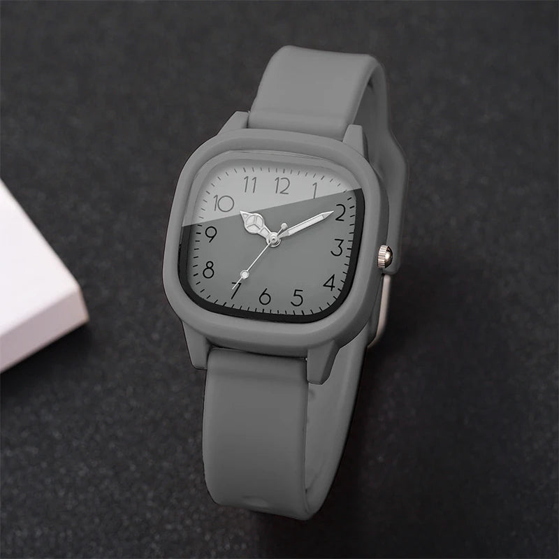 1/3/10PCS Fashion Silicone Band Women Quartz Watches Set Casual Arabic Dial Wristwatch for Girls Clock Reloj Hombre（Without Box）