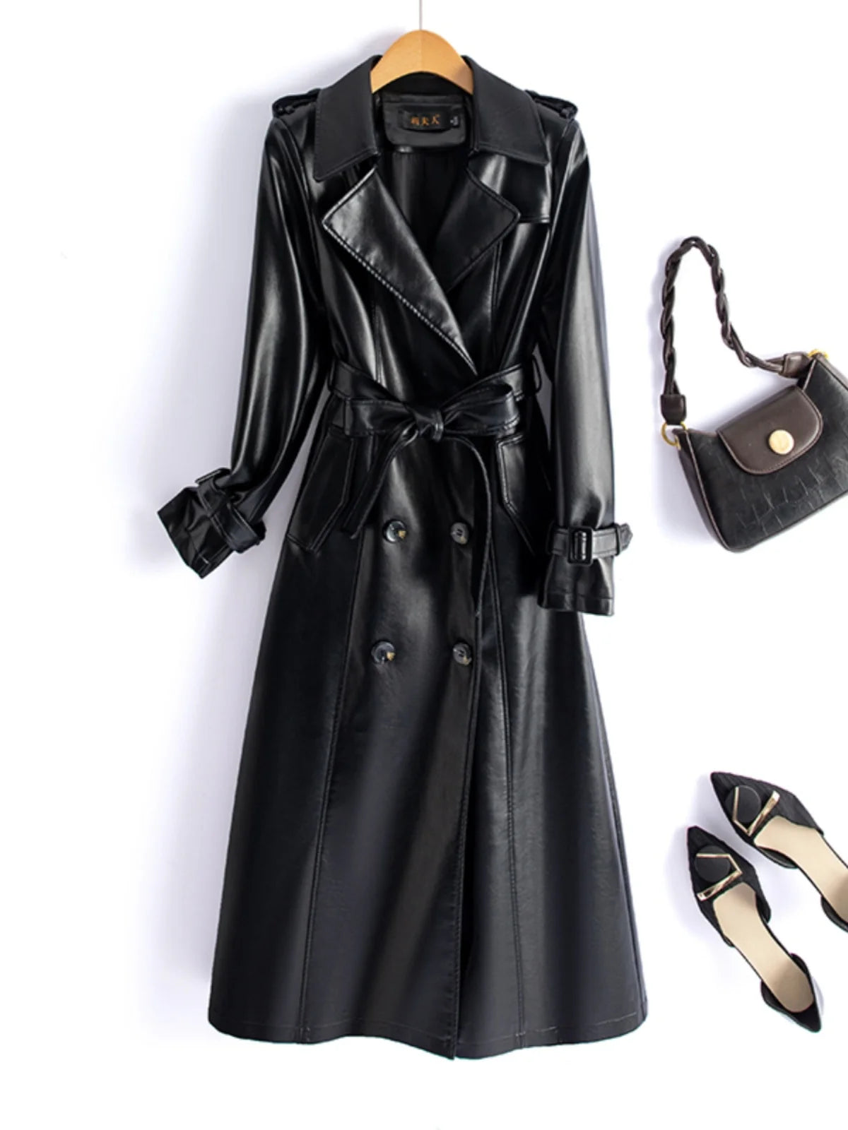 Real Leather Sheepskin Coat Women's Mid-Length Stylish Slimming Autumn Winter New Korean Style Coat Over-Knee Outerwear