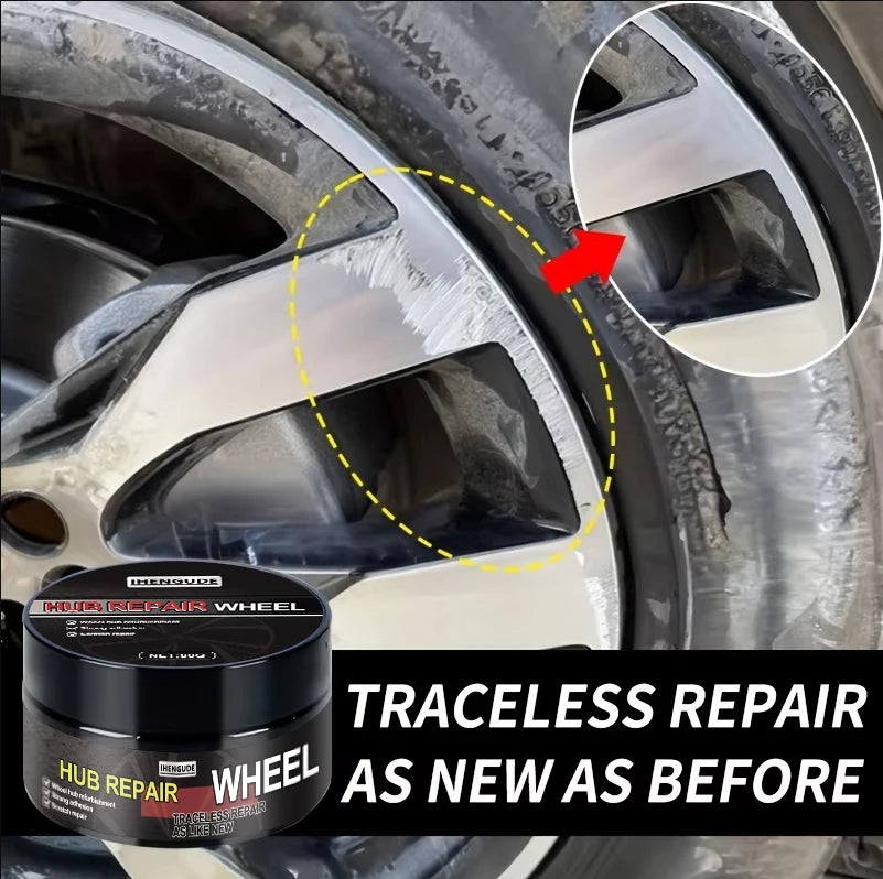Universal Wheel Hub Repair Kit - Alloy Wheel Scratch Repairer, Car Scratch Repair Wax, Scratch Remover and Oxidation Cleaning Repair Paste