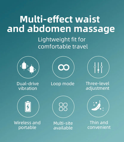 EMS Waist Abdominal Massage Belt Heating & Vibrating Slimming Fat Burner for Body Shaping Belly Back Leg Muscle Relief