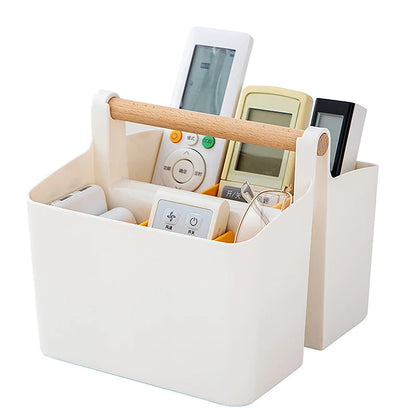 1pc Multifunctional Storage Holder School Office Portable Pen Holder Storage Box Large Capacity Desktop Sundries Storage Basket