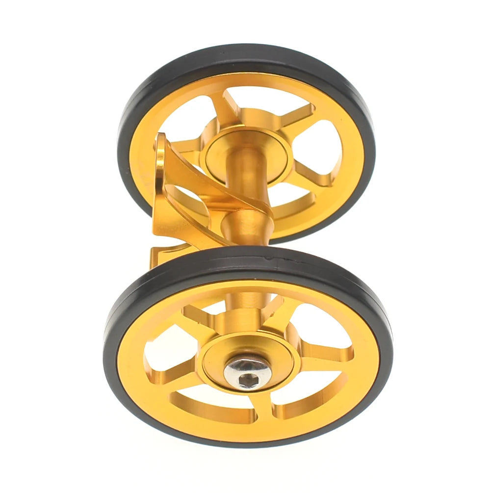 TWTOPSE Bike Easywheel Mudguard Fender Wheel For Brompton Folding Bicycle Mud Guard Wheel Double AL7075 CNC A C Line 77g 60mm