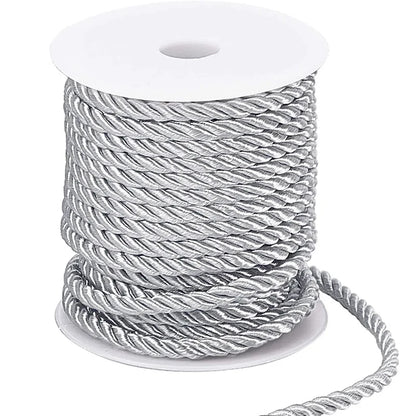 5MM Twisted Cord Rope Trim Craft Decorative Polyester Rope Handmade Cording for Sewing Crafts Upholstery Home Decor 5m