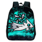 16 Inch Angry Geometry Dash Backpack Boys Girls Bookbag Cartoon Game Kids Kindergarten School Bags Toddler Childcare Backpack