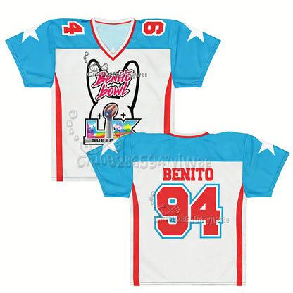 Benito Rugby Jersey Benito Bowl Lx Halftime 2026 Jersey V-Neck Half Time Show Sportswear Fans Gift Summer Men's Women's Shirts