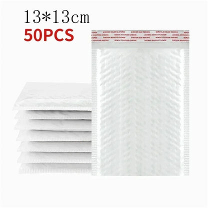 10-50Pcs Bubble Envelopes White Foam Shipping Bags Poly Bubble Mailers Pad Self Seal Packing Bags for Magazine 11cm 15cm 23cm