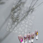 5D Hibiscus Flower Nail Embossed Sticker Lace Flower White Pink Petal Floral Self Adhesive Nail Art Slider DIY Elegant Romantic