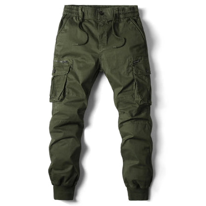 New Cotton Men Cargo Pants Khaki Casual Men Tactical Joggers Cargo Multi-Pocket Fashion Black Army Light gray Trousers Work Wear
