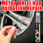 Automotive Silvery Alloy Rim Touch-Up Paint Pen, Wheel Curb Scratch and Impact Damage Repair, Dual-Tip Brush Head for Precise Re