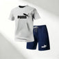 Hot Sale 2026 Men's T-Shirts Sets O-Neck Short Sleeve+Sports Shorts Quick Dry Casual Street Fashion Home Outdoor Running 2 Piece