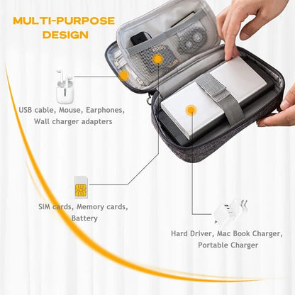 Organizer Bag Cable Organizer Travel Cord Organizer Case Pouch Portable Carrying Case For Charger Hard Drive Earphone USB Card