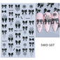 1/3pcs 3D Halloween Nail Stickers Pumpkin Ghost Spider Skull Design Bow  Flower Cute Cat Adhesive Slider Decals Manicure Decor