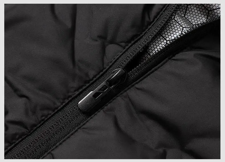 80% White Duck Down Men's Winter Vest Sleeveless Puffer Jacket Graphene Liner Stand Collar Warm Down Gilet Coats Big Size 6XL