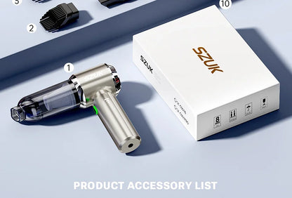 SZUK 18000PA Portable Vacuum Cleaner for Car  Dust Blower Cordless Handheld Car Vacuum Cleraner Powerful Mini Vacuum Cleaner