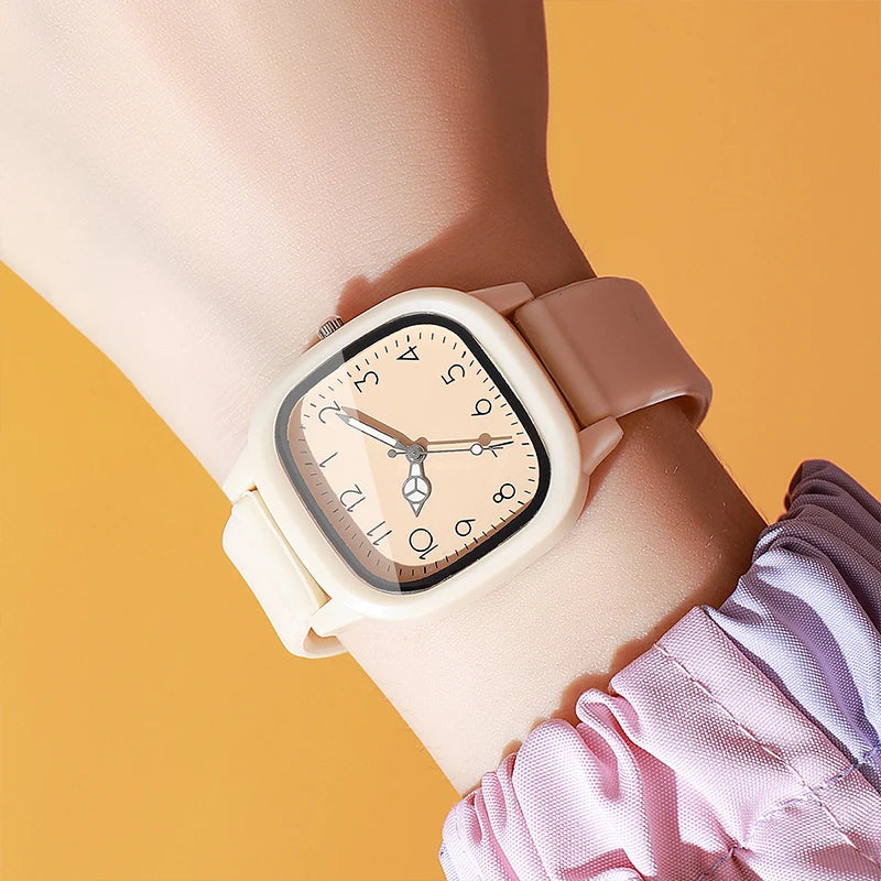 1/3/10PCS Fashion Silicone Band Women Quartz Watches Set Casual Arabic Dial Wristwatch for Girls Clock Reloj Hombre（Without Box）