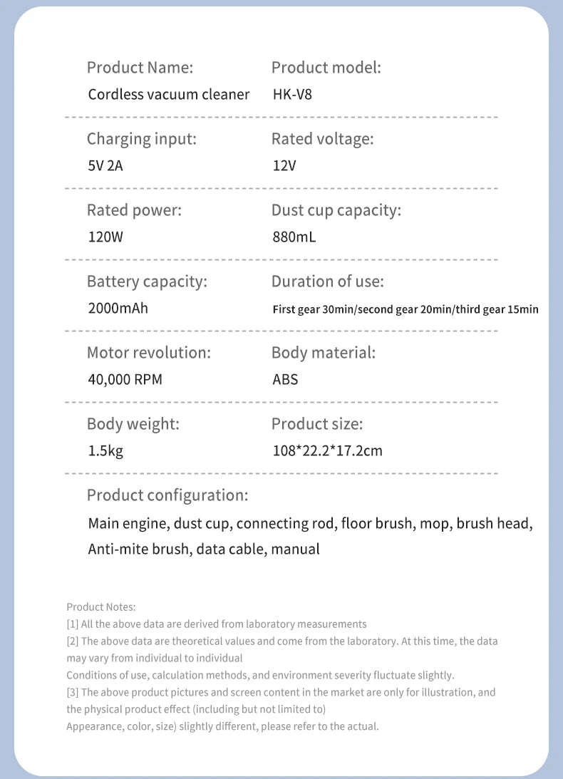 Handheld Cordless Vacuum Cleaner, 18Kpa 55Mins Smart Stick Vac with Tangle-Resistant Design Hard Floor Carpets Pet Hair