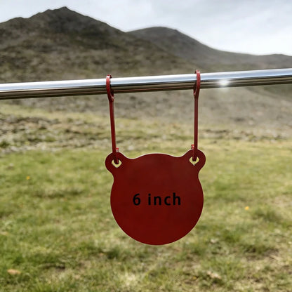 10mm thickness orange panda-shaped AR500 steel shooting practice target plate, suitable for live ammunition, strong and durable.