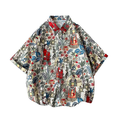 2025 Summer Men's Panda Hawaiian Shirts Loose Breathable 3d Printed Short Sleeve Beach Casual Shirts Hip Hop Streetwear