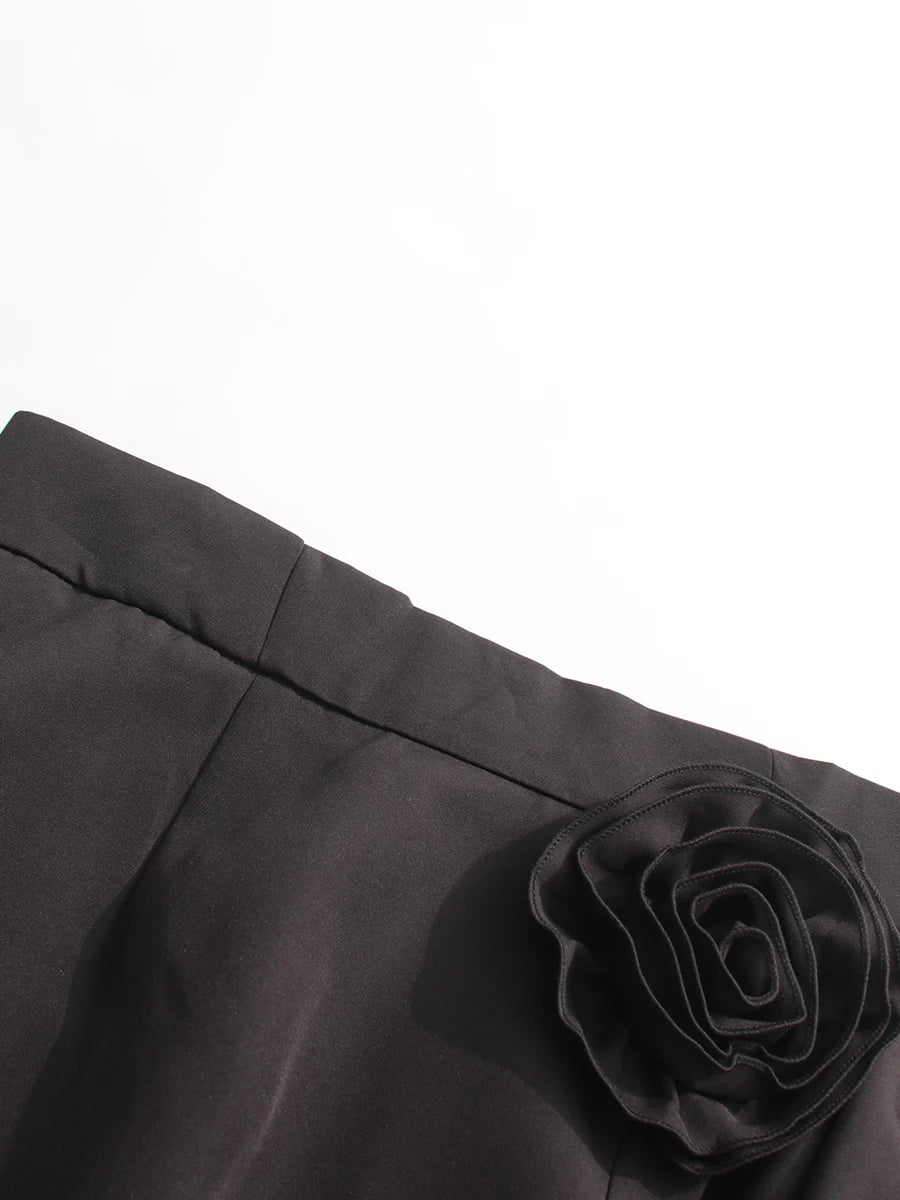 CHICEVER Elegant Spliced Asymmetrical Ruffles Skirts for Women High Waist Patchwork Appliques Pleated Long Skirt Female Spring