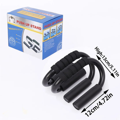 S-Type Push Up Support Anti-Skid Foam Handle Thickened Steel Pipe Household Fitness Equipment Pectoral Muscle Training Equipment