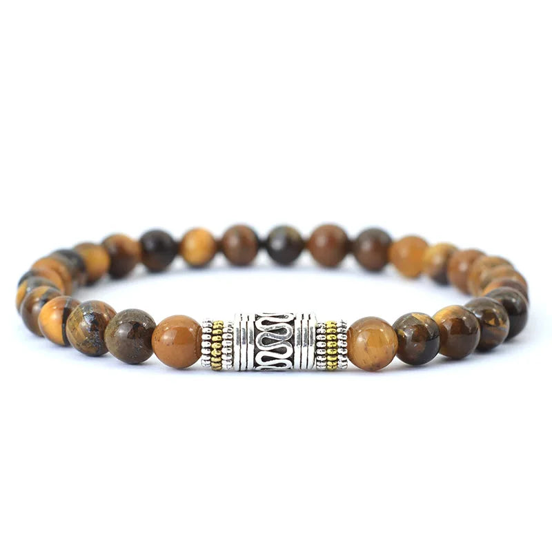 Minimalist 6mm Natural Stone Bracelet Unisex Sanskrit Yoga Meditation Beaded Braclet Lucky Red Braslet Tibetan Buddhist Pulseira