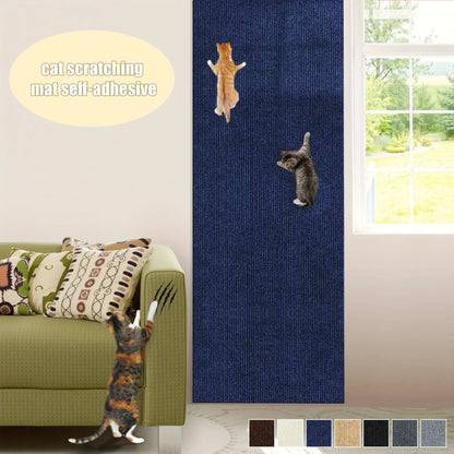 Cat Carpet Cat Scratching Mat Trimmable Self-Adhesive Carpet DIY Climbing Scratcher Scratch Furniture Protector Covering Posts