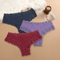 3Pcs/set Women Cotton Lace Panties Floral Intimate Underwear Trendy Patchwork Lace Briefs Female Soft Underpants Lingerie S-XL