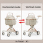 Foldable Pet Cart Strollers Basket Change Direction Medium Dogs Strollers Detachable Cat Dog Trolley Carrier Wheels Outdoor