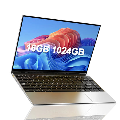 LENO 14.1"Laptop  Windows 11 16GB RAM 2TB SSD Intel N3700 Ultra Slim Notebook Gamer 1920*1080  Display Office Study Computer PC