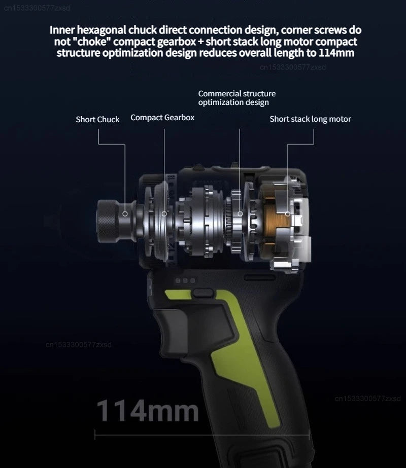 Worx WU139 Cordless Driver Drill Brushless Electric Impact Screwdriver Rechargeable Metal Chuck High Torque DIY Power Tools