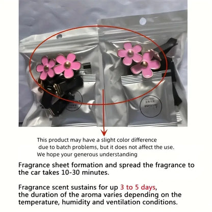 4-8pcs/set Small Car Air Outlet Perfume Decoration Clip Flower Daisy Design Car Interior Aromatherapy Fresheners Diffuser Access