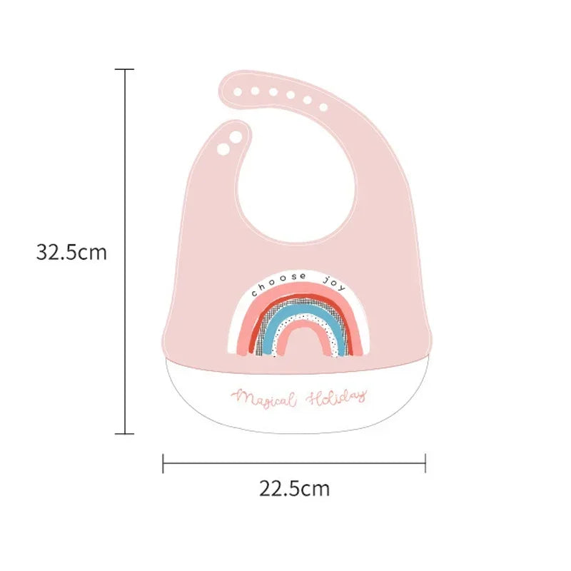 Soft Silicone Baby Bibs Boys Girls Stuff Waterproof Bib Feeding Infant Newborn Cartoon Aprons Toddlers Bibs Burp Cloths Bandana