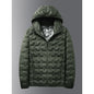 Winter white down jacket men's graphene self heating windproof pleated hooded down jacket casual warm down jacket men's coat
