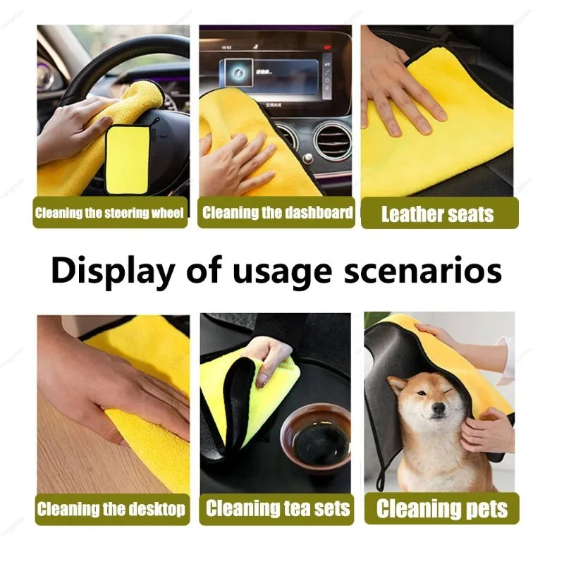 3/5/10Pcs Car Wash Microfiber Towel 30*30CMCar Cleaning Drying Cloth Care Cloth Car Wash Towel Kitchen Towel