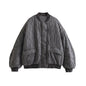 Women Fashion Oversized Thick Warm Quilted Bomber Jackets Coat Vintage Long Sleeves Snap-button Female Outerwear Chic Tops