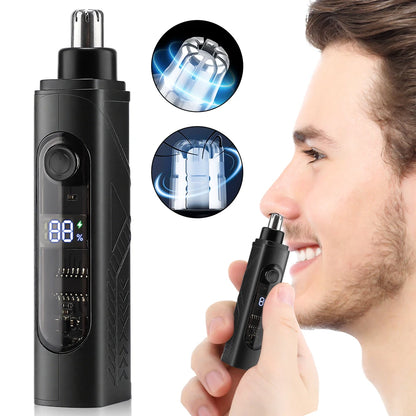 Mini Washable Electric Razor Travel Razor Type-c Charging Capsule Shaver Nose Hair Trimming Double Ring Knife Net