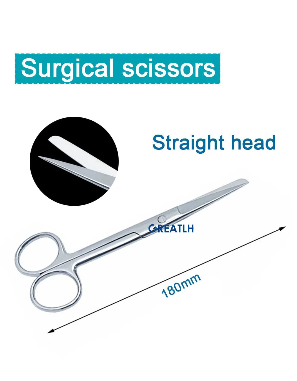 Stainless Steel Remove Suture Scissors Nurse Scissors Stitch Scissors Medical Surgical Tool Straight/Curved 1pcs