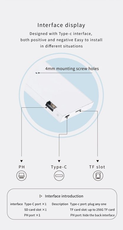 3.5 / 5 Inch IPS Type-C Secondary Screen Mini Computer USB Display CPU GPU RAM HDD Monitor with Holder Metal Case No Use AIDA64
