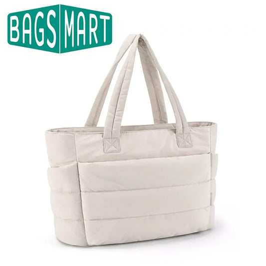 BAGSMART Women's Bag Large Capacity Solid Color Tote Bag Versatile Handbag for Commuter Work Student Class Shopping Bag
