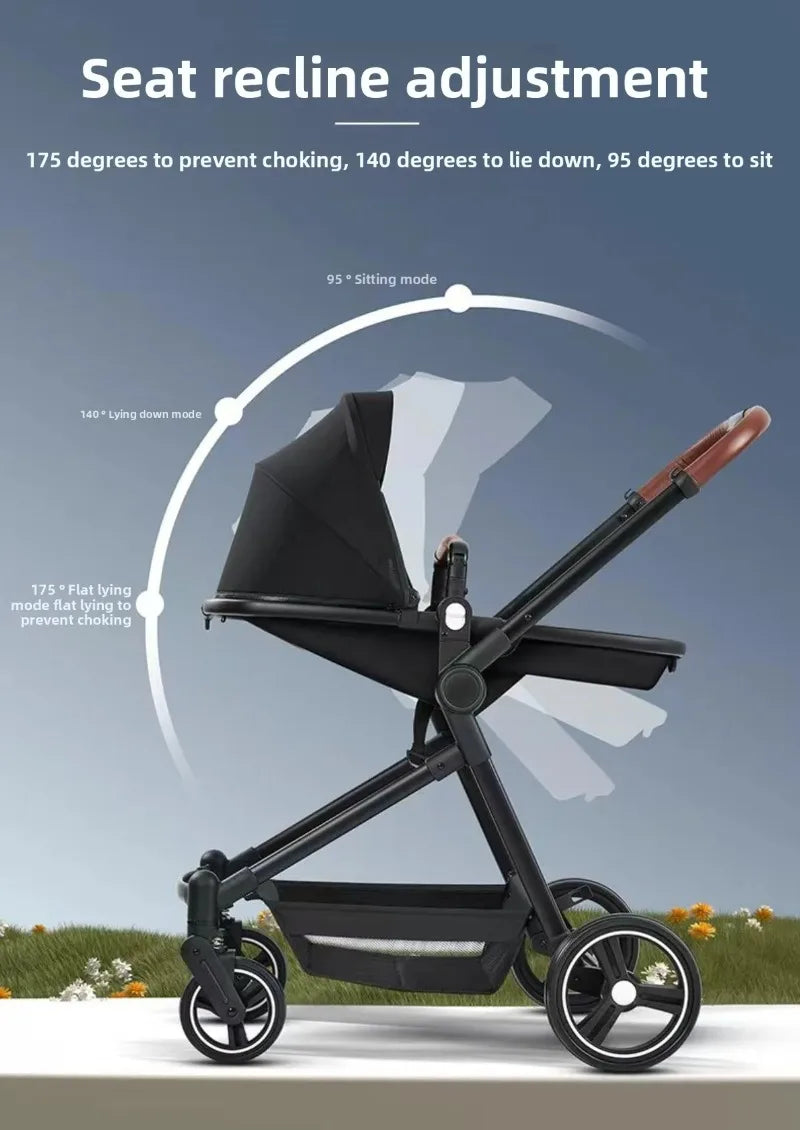 Portable pet stroller, dual-mode stroller that can carry both pets and babies at the same time, multifunctional and foldable,  pet carrier