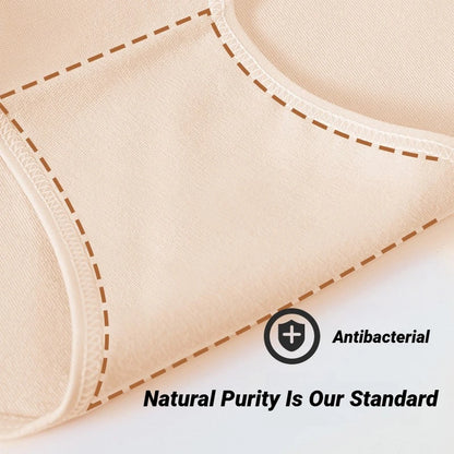 Candy Color Underpant Women'S Comfort High-Quality Cotton Mid Waist Breathable Solid Skin Friendly Panties Plus Size Briefs Soft