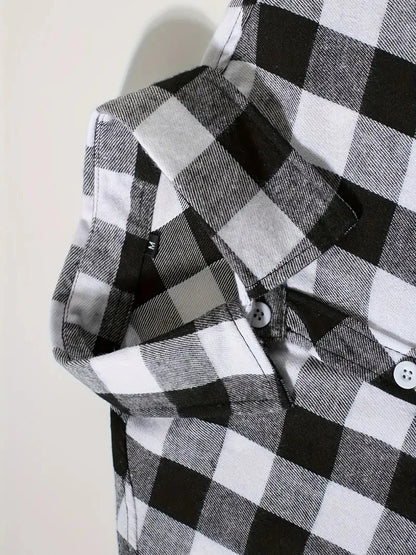 Spring and Autumn Fashion Cotton Long Sleeve Men's Shirt New Brushed Red Plaid Business Leisure Fit Flannel No iron
