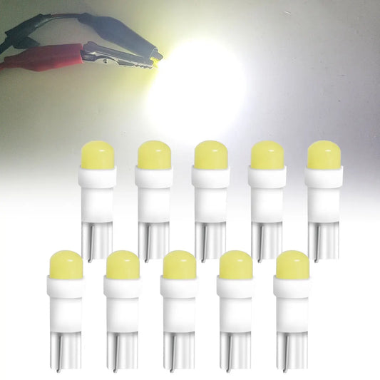 10PCS T5 LED Lights W1.2W W3W LED Car Interior Light Auto Side For Car Turn Signal Dome Door Reading Backup Clearance Lights